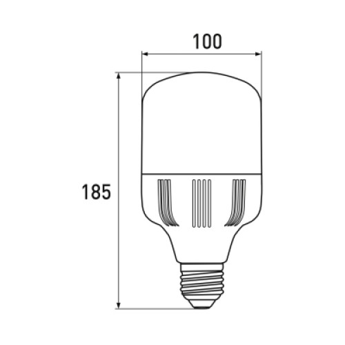 Лампочка EUROELECTRIC Plastic 30W E27 4000K 220V (LED-HP-30274(P))
