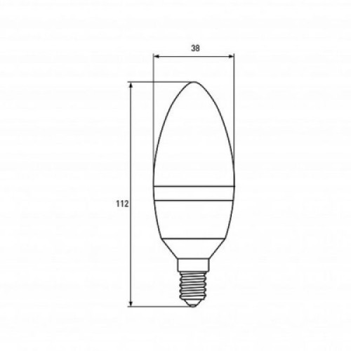Лампочка EUROELECTRIC LED CL 6W E14 4000K 220V (LED-CL-06144(EE))