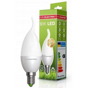 Лампочка EUROELECTRIC LED CW 6W E14 4000K 220V (LED-CW-06144(EE))