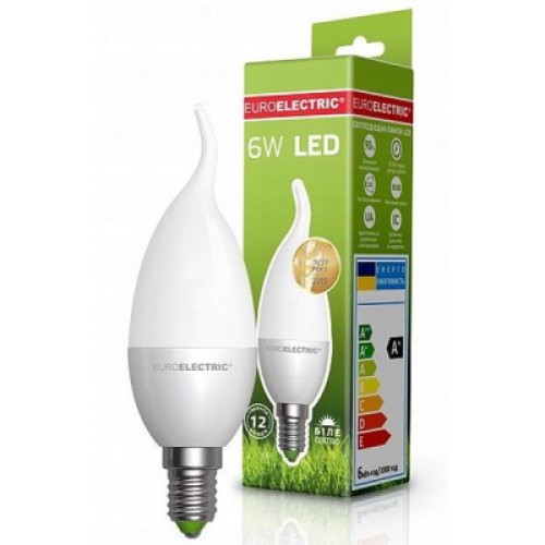 Лампочка EUROELECTRIC LED CW 6W E14 4000K 220V (LED-CW-06144(EE))