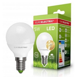 Лампочка EUROELECTRIC LED G45 5W E14 4000K 220V (LED-G45-05144(EE))