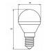 Лампочка EUROELECTRIC LED G45 5W E14 4000K 220V (LED-G45-05144(EE))