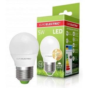 Лампочка EUROELECTRIC LED G45 5W E27 4000K 220V (LED-G45-05274(EE))