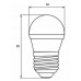 Лампочка EUROELECTRIC LED G45 5W E27 4000K 220V (LED-G45-05274(EE))