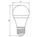 Лампочка EUROELECTRIC LED А60 10W E27 4000K 220V (LED-A60-10274(EE))
