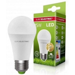 Лампочка EUROELECTRIC LED А60 15W E27 4000K 220V (LED-A60-15274(EE))