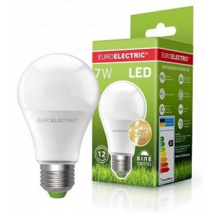 Лампочка EUROELECTRIC LED А60 7W E27 4000K 220V (LED-A60-07274(EE))