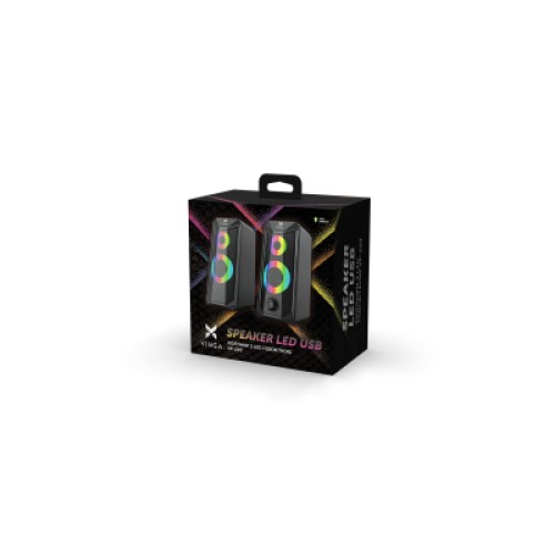 Акустическая система Vinga SP-200 LED USB Black