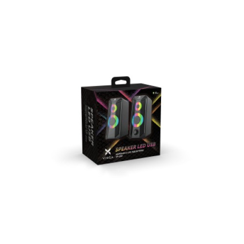 Акустическая система Vinga SP-200 LED USB Black