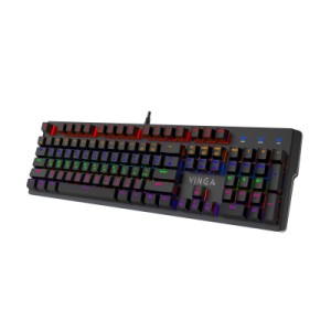 Клавиатура Vinga KBGM160 LED Outemu Blue USB Black (KBGM160 Black)