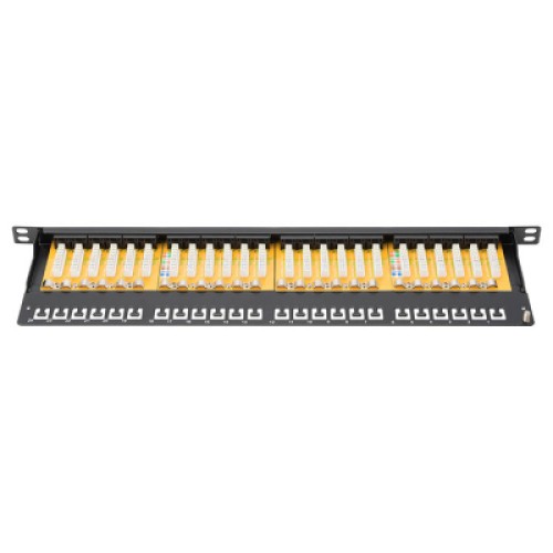 Патч-панель 19 " 0.5U, 24xRJ45, cat 6 UTP в сборе Digitus (DN-91624U-SL-SH)