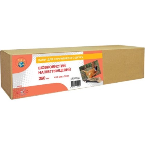 Бумага WWM 24"/610мм Silky Semi Gloss 260г, рулон 30м (SS260R.30)