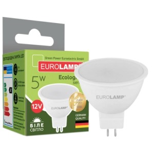 Лампочка Eurolamp LED SMD MR16 5W GU5.3 4000K 12V (LED-SMD-05534(12)(P))