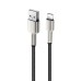 Дата кабель USB 2.0 AM to Lightning 1.0m head metal black ColorWay (CW-CBUL046-BK)