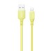Дата кабель USB 2.0 AM to Lightning 1.0m soft silicone yellow ColorWay (CW-CBUL043-Y)
