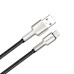 Дата кабель USB 2.0 AM to Micro 5P 1.0m head metal black ColorWay (CW-CBUM046-BK)