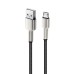 Дата кабель USB 2.0 AM to Micro 5P 1.0m head metal black ColorWay (CW-CBUM046-BK)