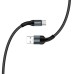 Дата кабель USB 2.0 AM to Type-C 1.0m nylon black ColorWay (CW-CBUC045-BK)
