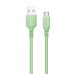 Дата кабель USB 2.0 AM to Type-C 1.0m soft silicone green ColorWay (CW-CBUC042-GR)