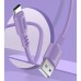 Дата кабель USB 2.0 AM to Type-C 1.0m soft silicone violet ColorWay (CW-CBUC044-PU)