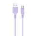 Дата кабель USB 2.0 AM to Type-C 1.0m soft silicone violet ColorWay (CW-CBUC044-PU)