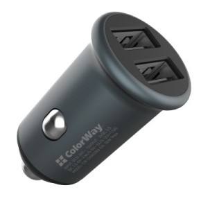 Зарядное устройство ColorWay 2USB Quick Charge 3.0 (36W) Gray (CW-CHA036Q-GR)