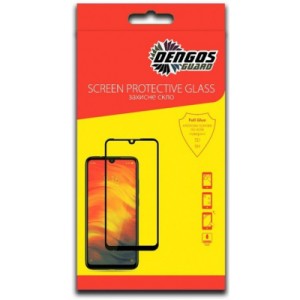 Стекло защитное Dengos Full Glue Oppo A16 (black) (TGFG-206)