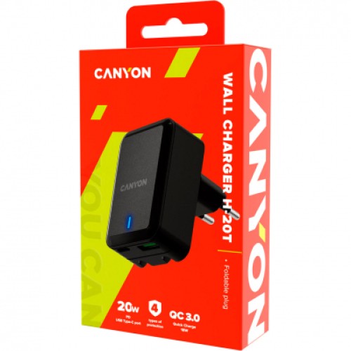 Зарядное устройство Canyon PD 20W/QC3.0 18W (CNS-CHA20B)