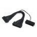 Переходник MB power connector splitter 24-pin, 0.3m Cablexpert (CC-PSU24-01)