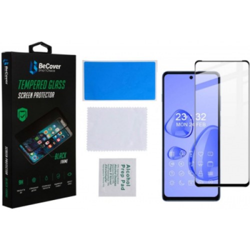 Стекло защитное BeCover Motorola Moto G200 Black (707242)