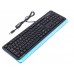 Клавиатура A4Tech FKS10 USB Blue