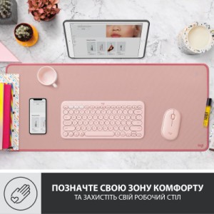 Коврик для мышки Logitech Desk Mat Studio Series Darker Rose (956-000053)