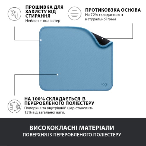 Коврик для мышки Logitech Mouse Pad Studio Series Blue (956-000051)
