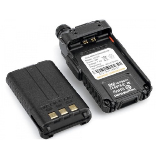 Аккумуляторная батарея Baofeng для UV-5R Std 1800mAh (BL-5_Black / Гр6374)