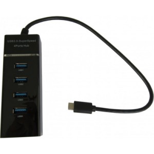 Концентратор Maiwo USB Type-C to 4х USB3.0 cable 29 cm (KH303)