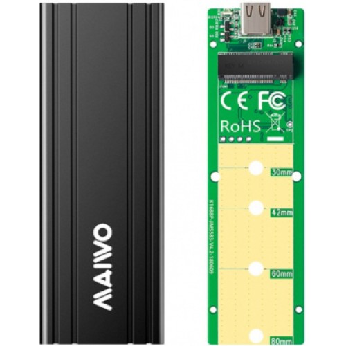 Карман внешний Maiwo M.2 SSD NVMe (PCIe) USB3.1 GEN2 Type-C (K1686P)