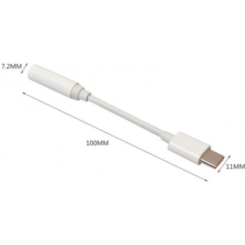 Переходник Lapara USB Type-C Male - Audio AUX mini jack 3,5 mm Female (LA-Type-C-Audio-3.5mm white)