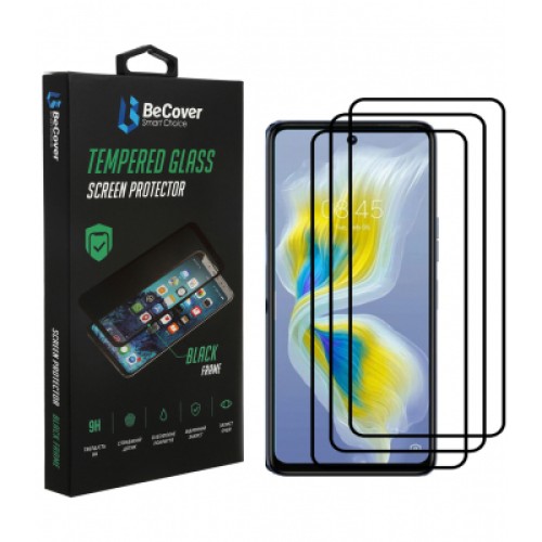 Стекло защитное BeCover Tecno Camon 18 Premier Black (707327)