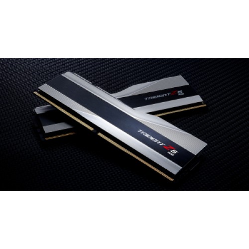 Модуль памяти для компьютера DDR5 32GB (2x16GB) 6000 MHz Trident Z5 RGB Silver G.Skill (F5-6000J4040F16GX2-TZ5RS)