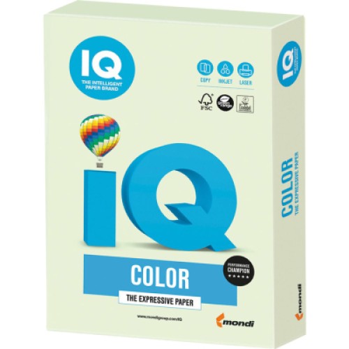 Бумага Mondi IQ color А4 pastel, 160g 250sh Light Green (GN27/A4/160/IQ)