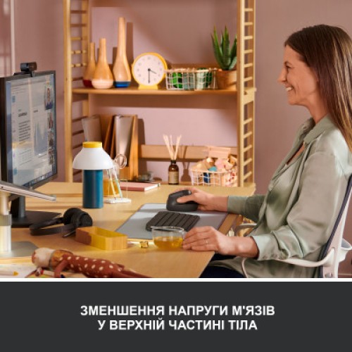 Мышка Logitech Lift Vertical Ergonomic Wireless/Bluetooth Graphite (910-006473)
