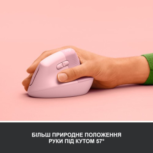 Мышка Logitech Lift Vertical Ergonomic Wireless/Bluetooth Rose (910-006478)