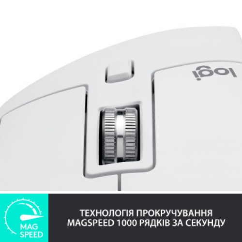 Мышка Logitech MX Master 3S Performance Wireless Mouse Bluetooth Pale Grey (910-006560)