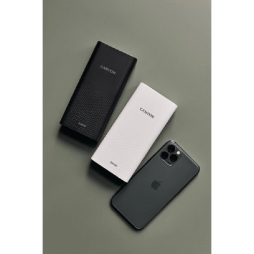 Батарея универсальная Canyon 20000mAh, Input 5V/2A, Output 5V/2.1A(Max), Black (CNE-CPB2001B)