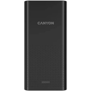 Батарея універсальна Canyon 20000mAh, Input 5V/2A, Output 5V/2.1A(Max), Black (CNE-CPB2001B)