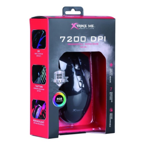 Мышка Xtrike ME GM-215 RGB-LED USB Black (GM-215)