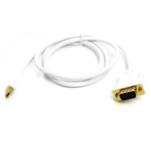 Кабель мультимедийный mini DisplayPort (M) to VGA (M), 1.0m, white PowerPlant (CA912155)