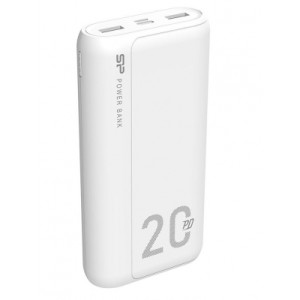 Батарея универсальная Silicon Power QS15 20000mAh PD/18W, QC3.0, Type-C, Micro-USB, 2*USB-A, whi (SP20KMAPBKQS150W)