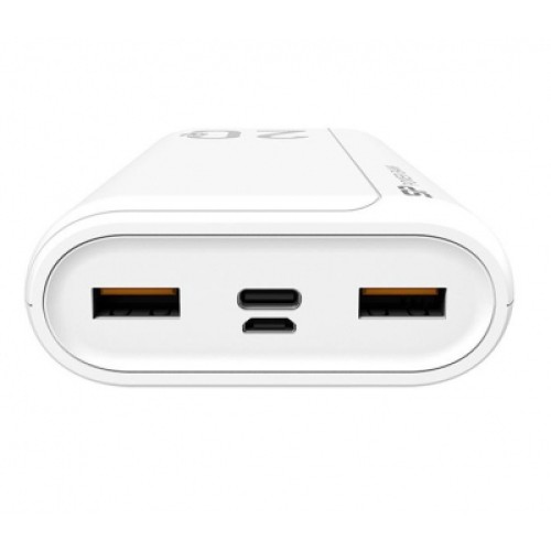 Батарея универсальная Silicon Power QS15 20000mAh PD/18W, QC3.0, Type-C, Micro-USB, 2*USB-A, whi (SP20KMAPBKQS150W)
