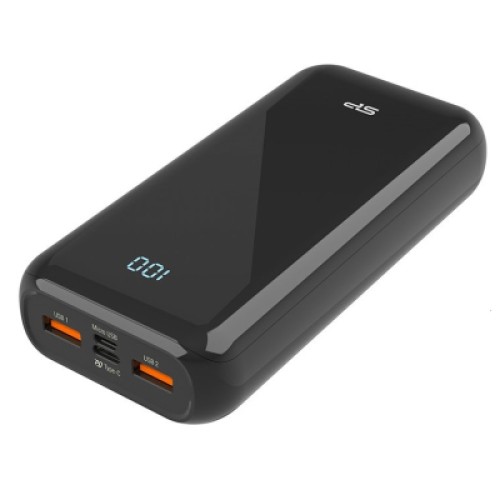 Батарея универсальная Silicon Power QS28 20000mAh PD/18W, QC3.0, Type-C, Micro-USB, 2*USB-A, bla (SP20KMAPBKQS280K)